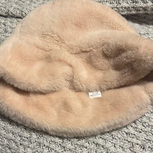 Soft Faux Fur Hat in Beige